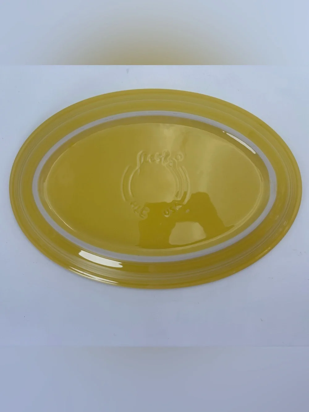 Fiesta by Homer Laughlin Bright Yellow Oval Serving Platter - 13.5”